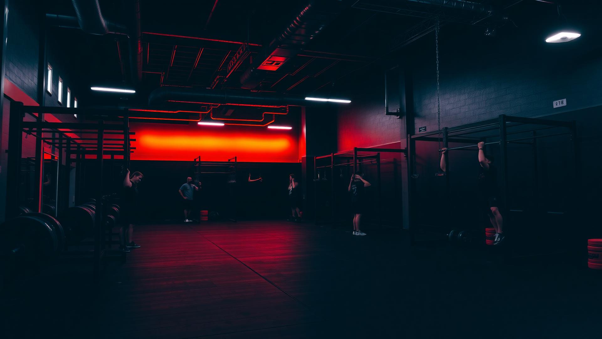 Interior de box de CrossFit en Valencia con atletas entrenando